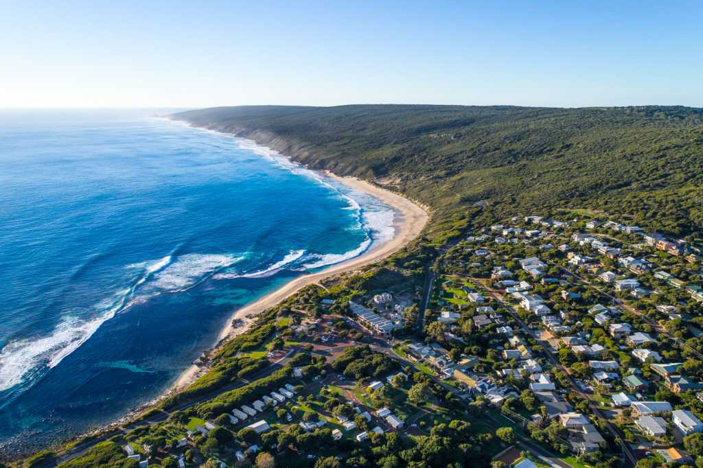 aerial view of seashore line