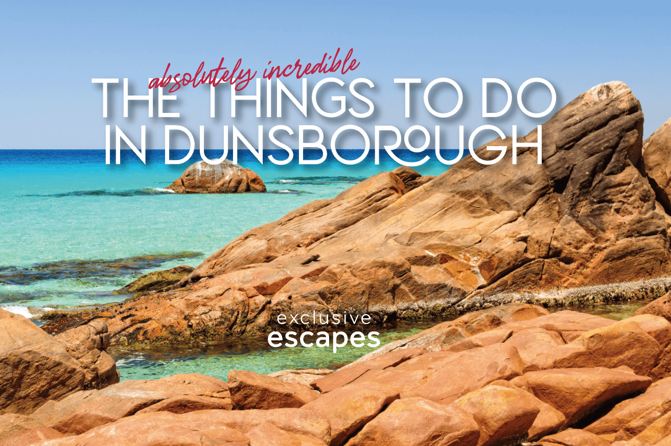 Aerial view of a stunning sunset over the coastal line in Dunsborough, WA, showcasing the vast ocean and white sandy beaches, highlighted as one of the best things to do in Dunsborough, WA