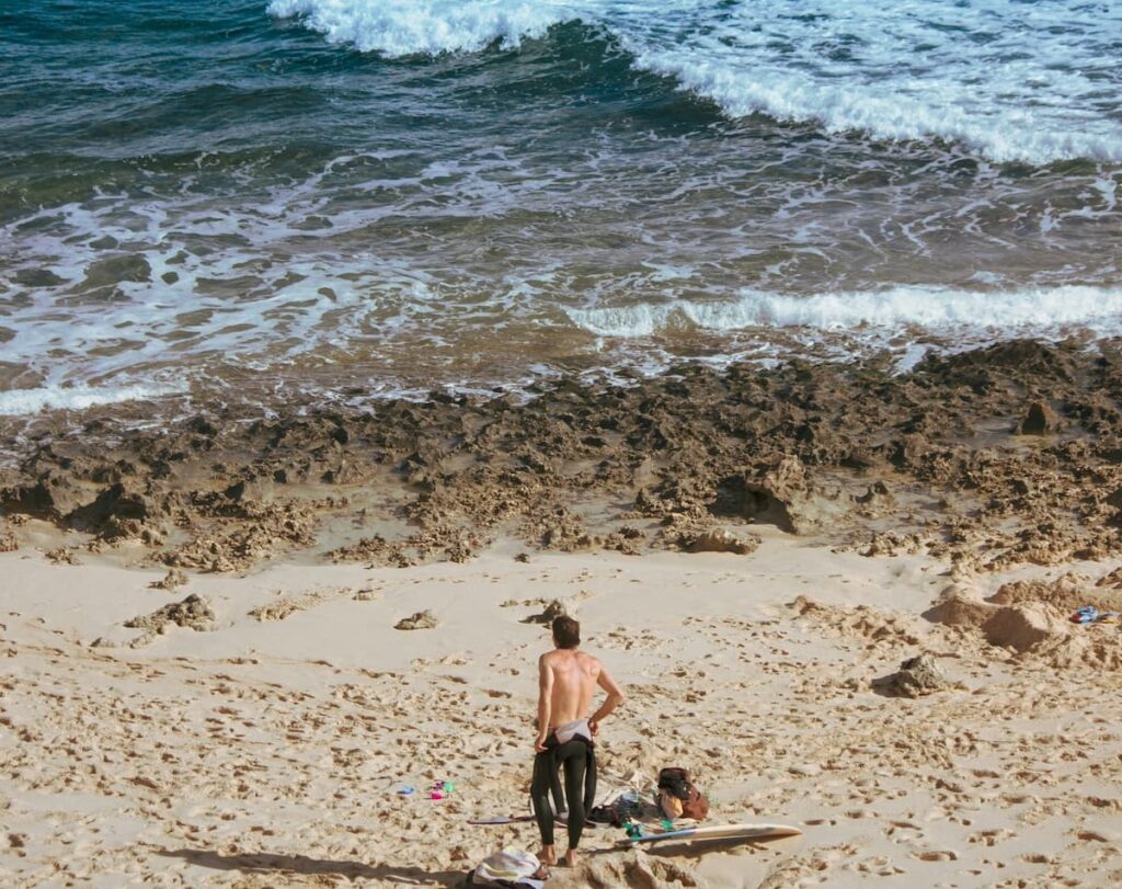 sandy and rocky beach in Margaret River