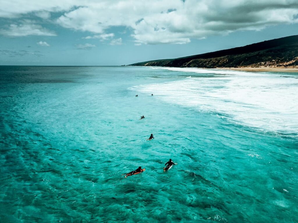 crystal blue water in Yallingup