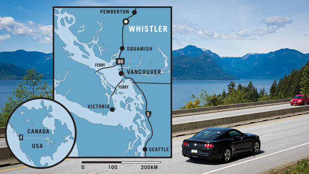 Maps and Directions going to and from Whistler