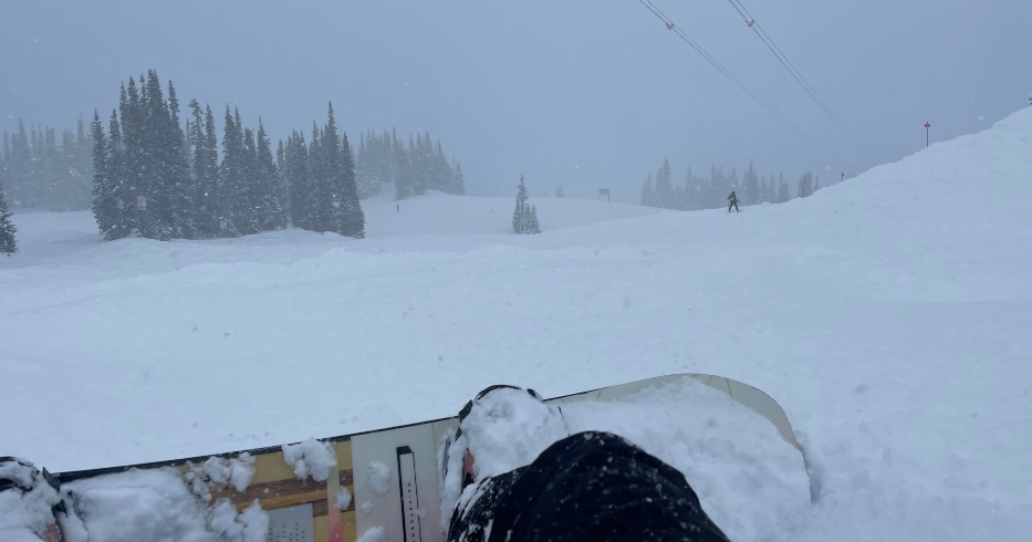 Taking a break on Whistler's Opening Day for 2021/2022