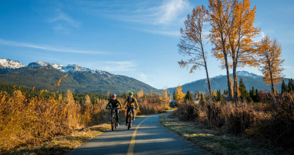 Whistler in Fall with mountain bikers